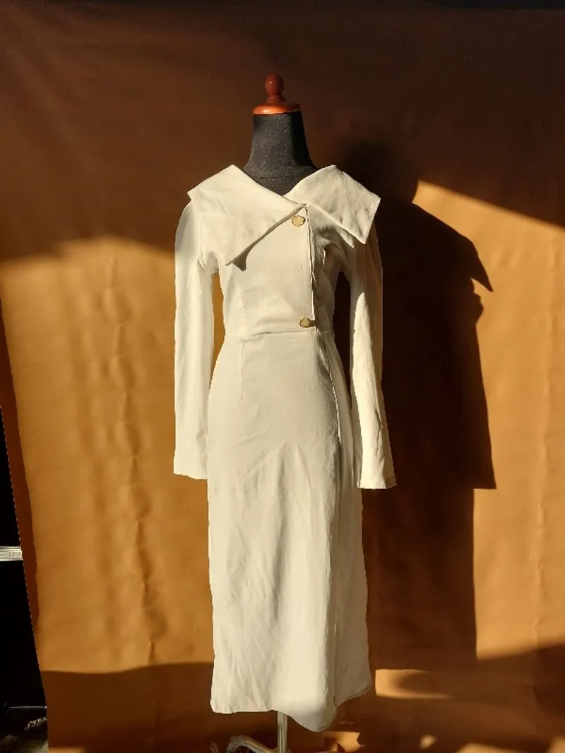 WHITE DRESS KOREAN STYLE IMPORT photo 1