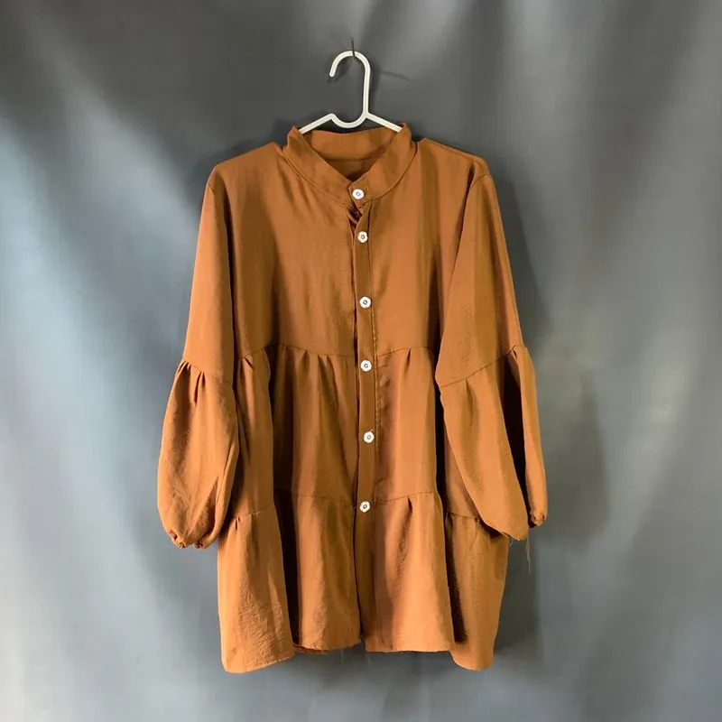 Casual Shirt Wanita brown photo 1