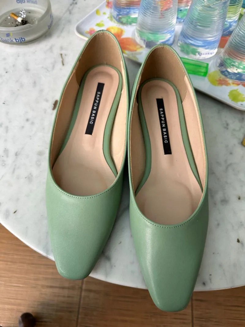 Sappun basic mint flat shoes photo 1