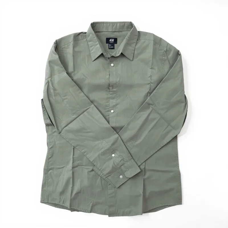 H&M Kemeja Slim Fit | Size L Sage photo 1