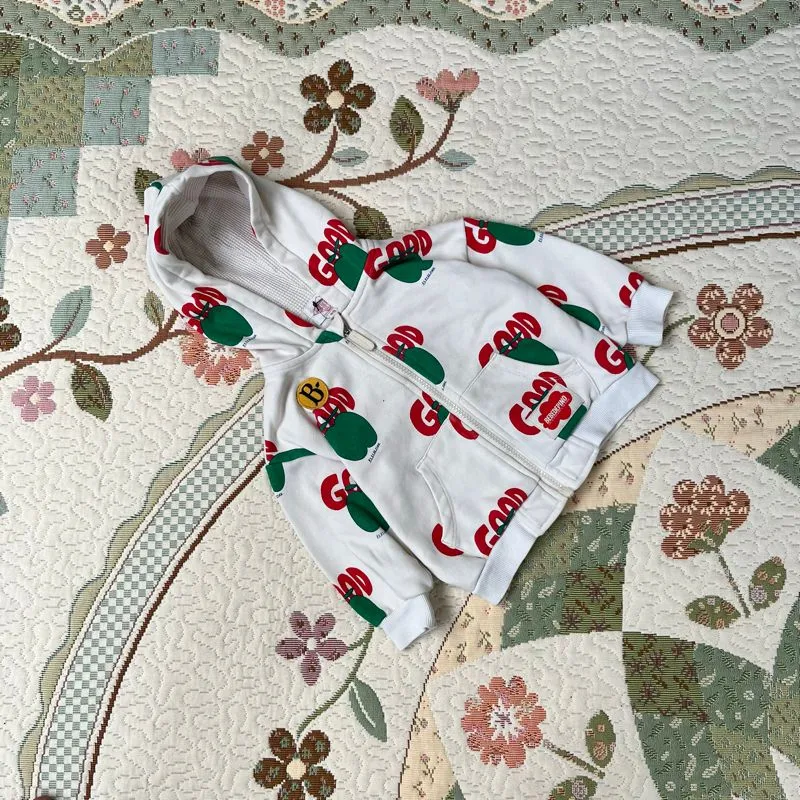 Hoodie anak bebedepino apel hijau lucu photo 1