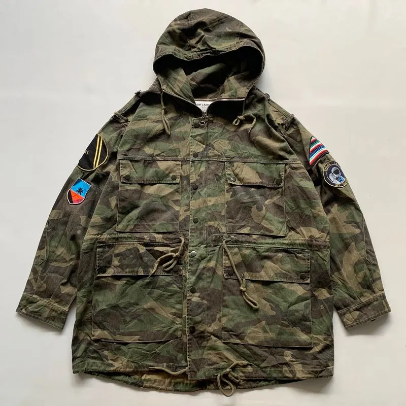 Yves Saint Laurent YSL Streetwear Trench coat Pria multicolor