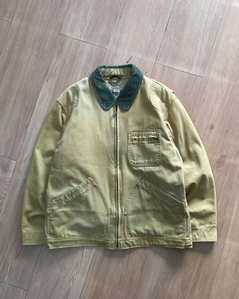 VINTAGE LL BEAN DUCK WORKJAKET CANVAS REWORK photo 1