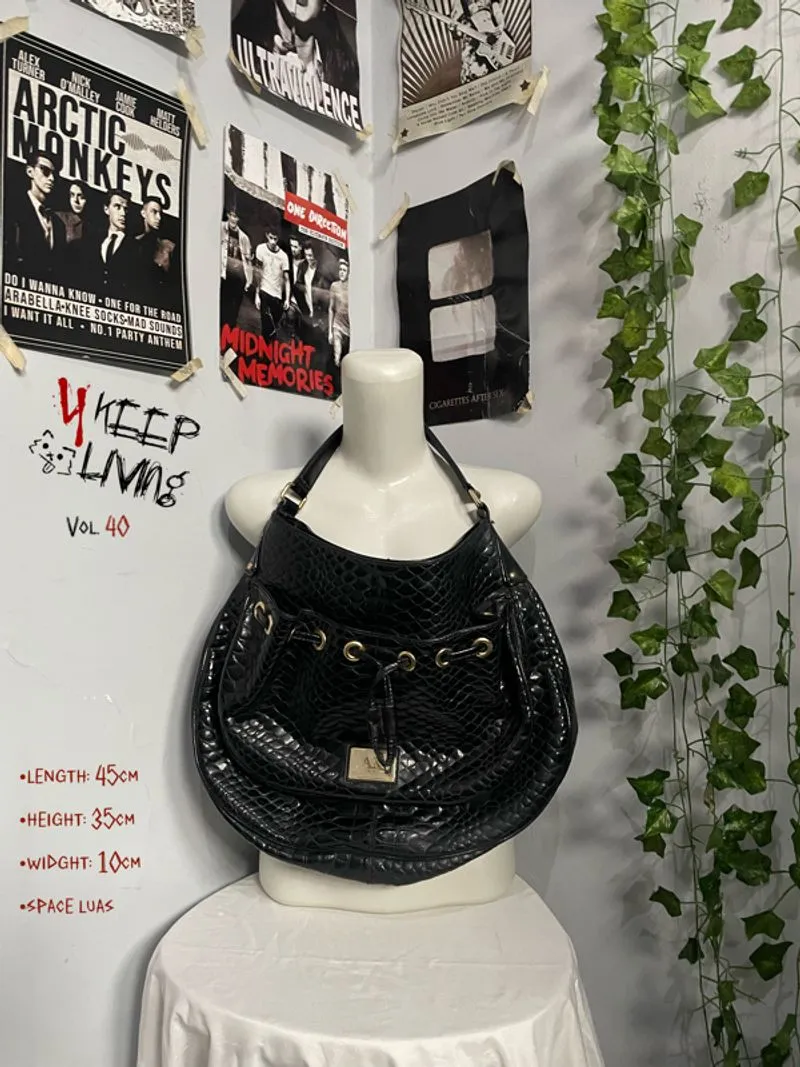 Bag leather black-purse photo 1