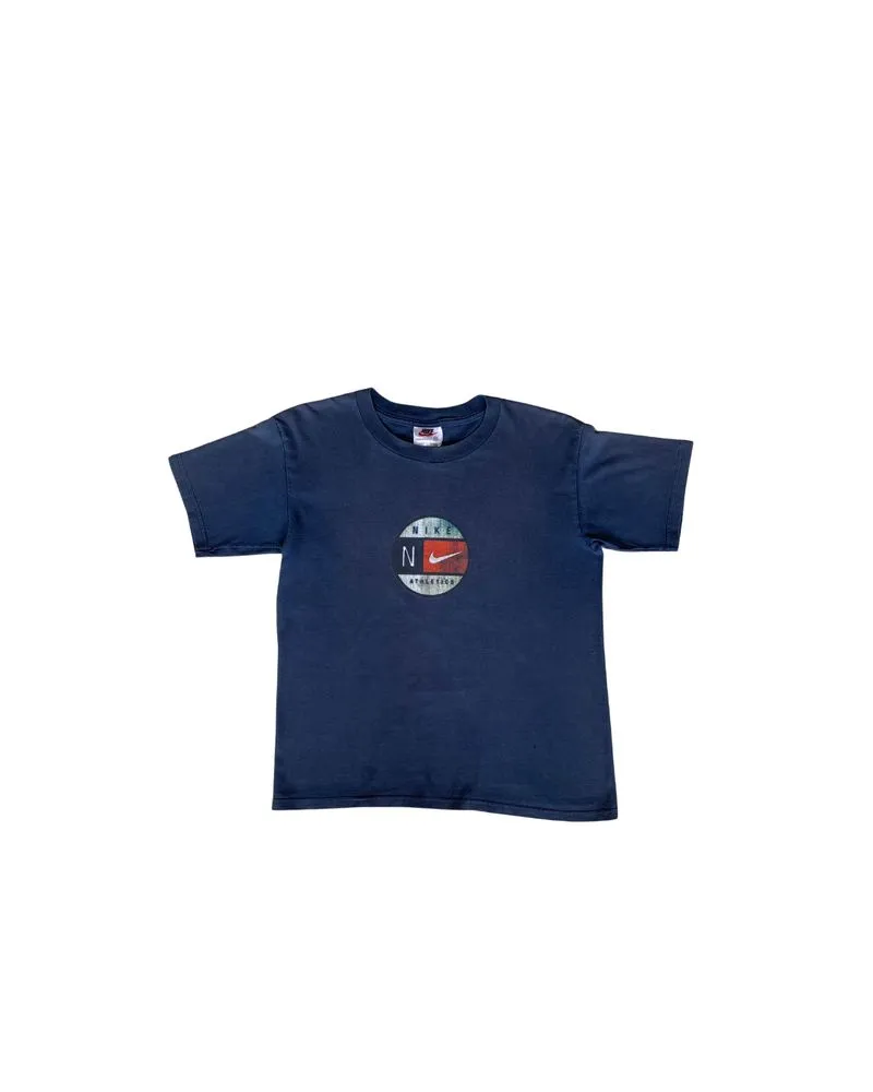 1990s Vtg Nike Athletics Navy Faded T shirt photo 1