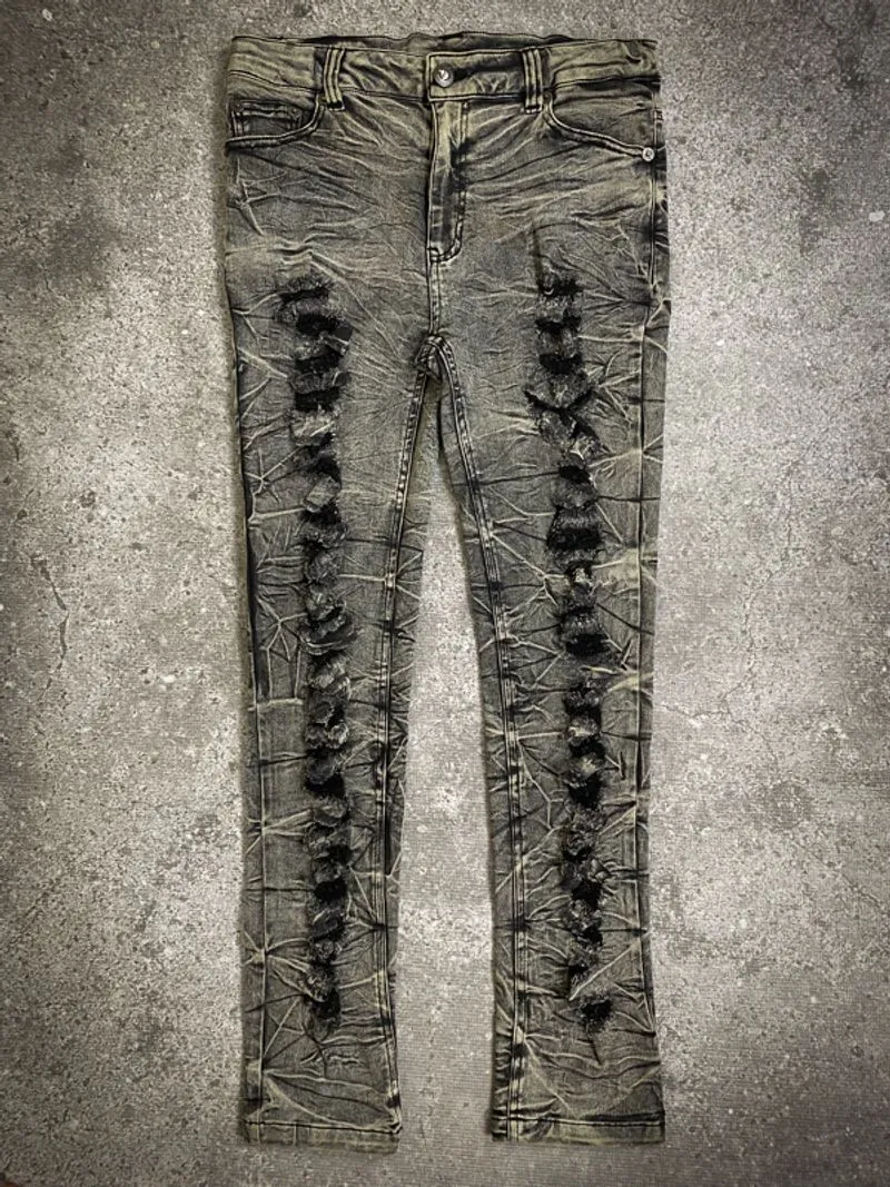 2000s Dig Deep Distressed Fading Long Pants photo 1