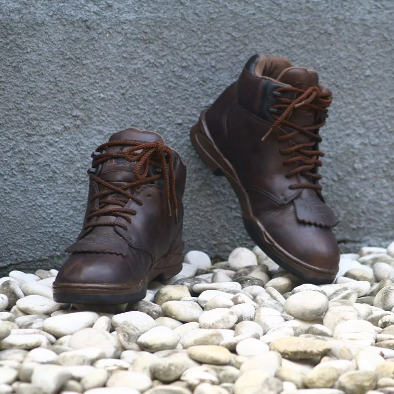 ROPER Horseshoes Leather Lace-Up Boots | EUR 44 | Brown | No photo 1