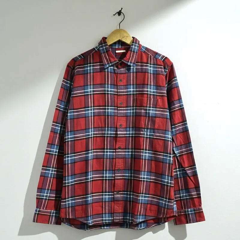 Kemeja Flannel GU Uniqlo Regular Fit Pocket Casual L/S photo 1