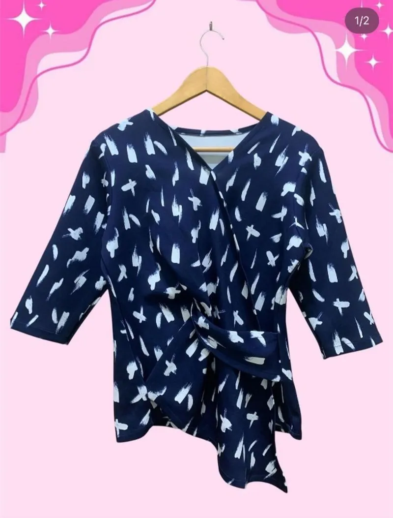 blouse biru photo 1