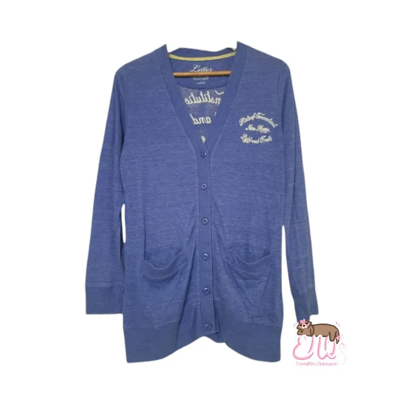 Japanese brand Vintage Streetwear Cardigan Pria blue photo 1