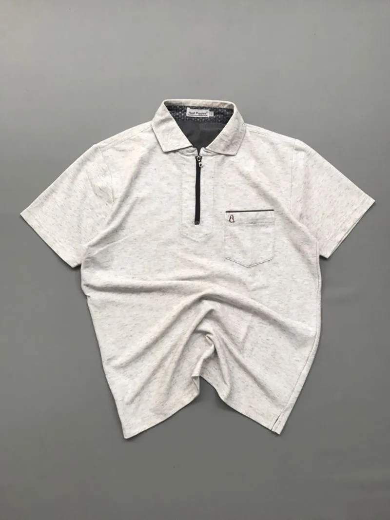 Vintage Hush Puppies Zipper Polo Shirt Pocket photo 1
