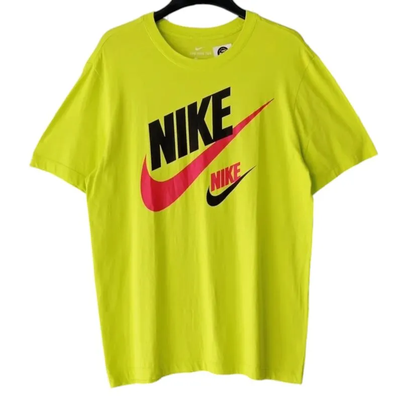 pink and lime green nike shirt