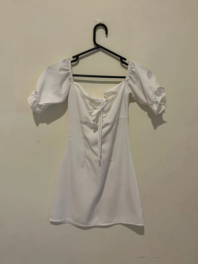 Mini puff sleeve dress photo 1