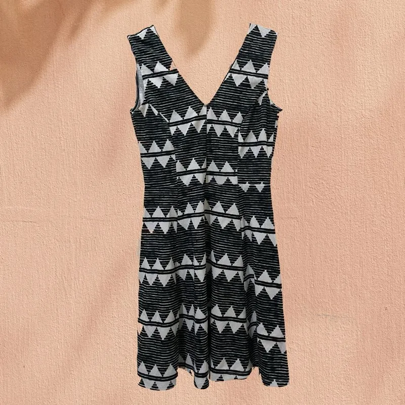 Tribal Black White A Line Dress photo 1