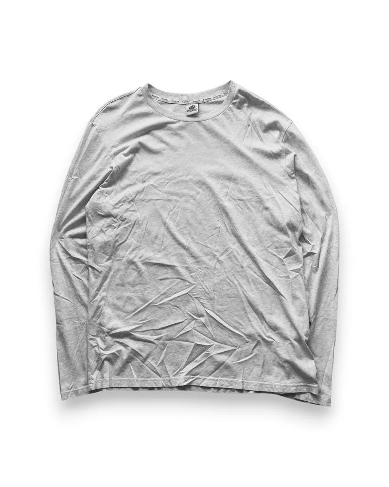 Supreme Gray Longsleeve Blank Tee photo 1