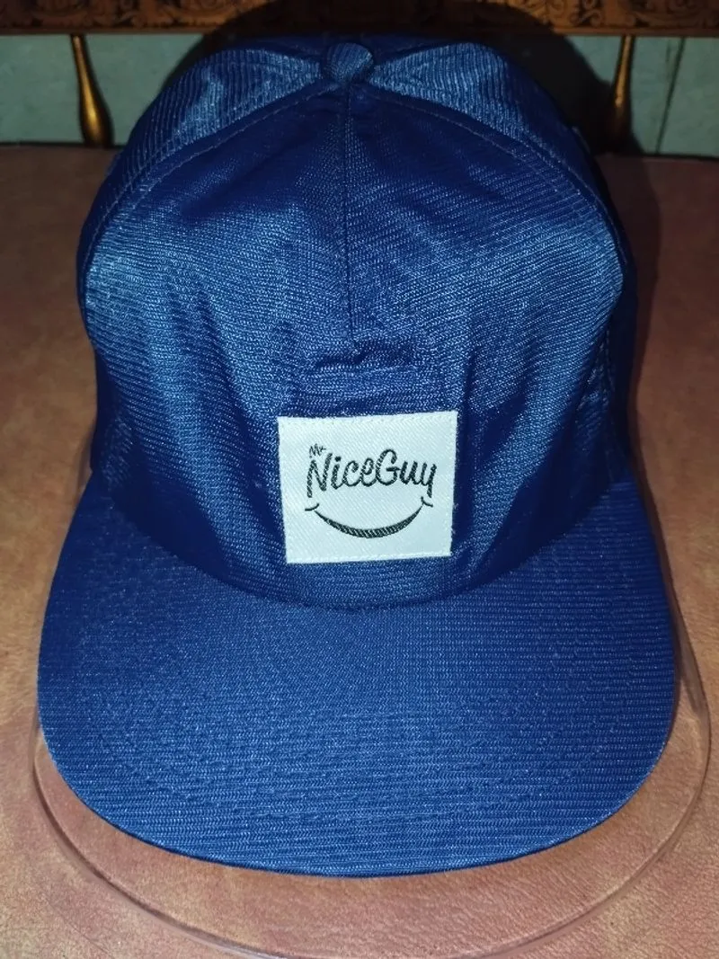 Mr. Nice Guy Stitched Patch Graphic Blue Snapback Hat photo 1