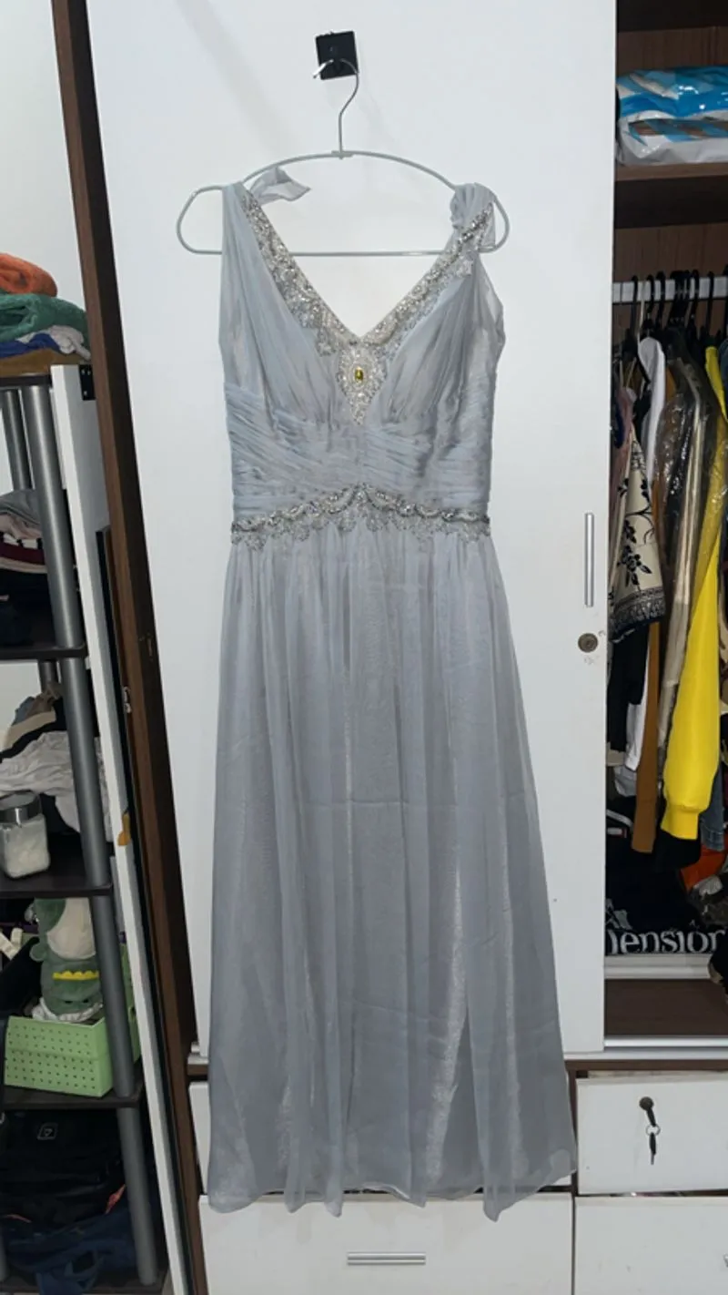 Silver Prom Dress  photo 1