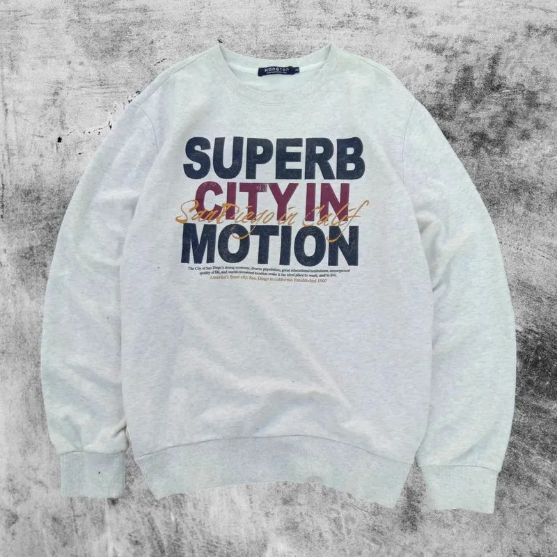 Streetwear Casual Sweater Pria cream photo 1