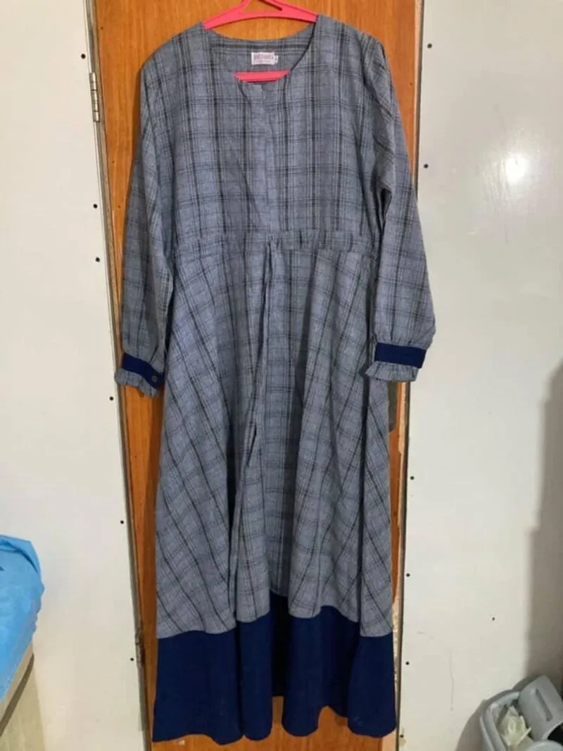 Gamis Inas Kamila Collection| Warna Denim | Ukuran L photo 1