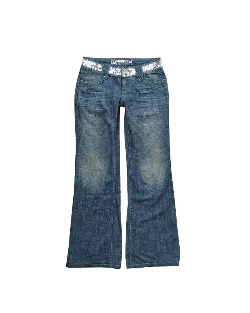 Y2k Vintage Low Waist Jeans look True Religion, Miss me photo 1
