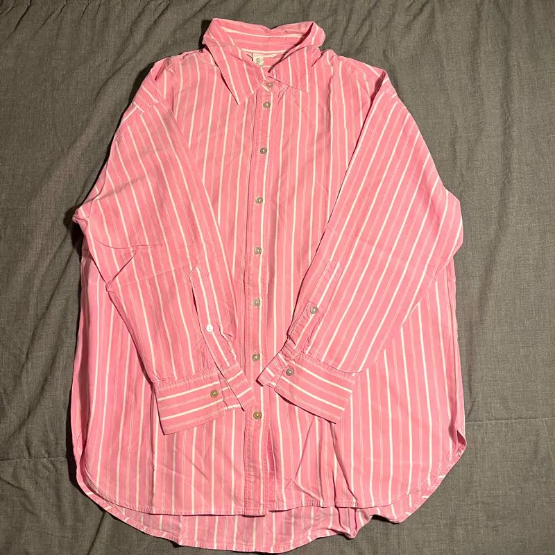 ˚ʚ h&m pink strips shirt ɞ˚ photo 1