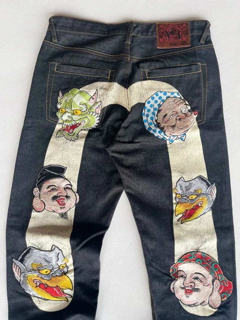 Edison Evisu No.3 Lot 2000 Big Daicock Evil Denim Jeans photo 1