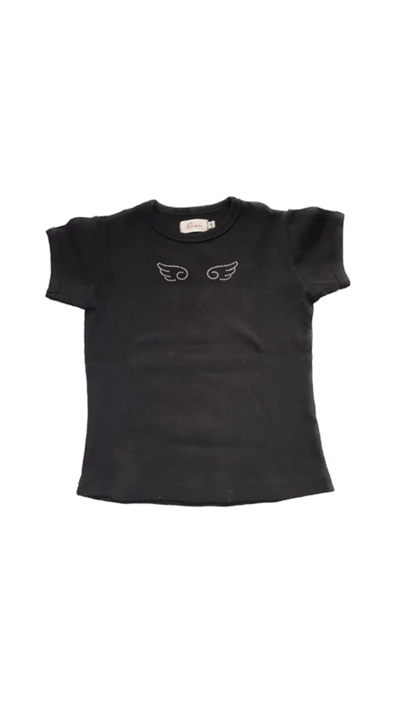 Baby tee angel rhinestone, brand : Rose photo 1