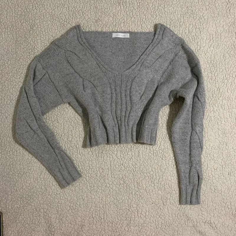 Ribbed knit crop top photo 1