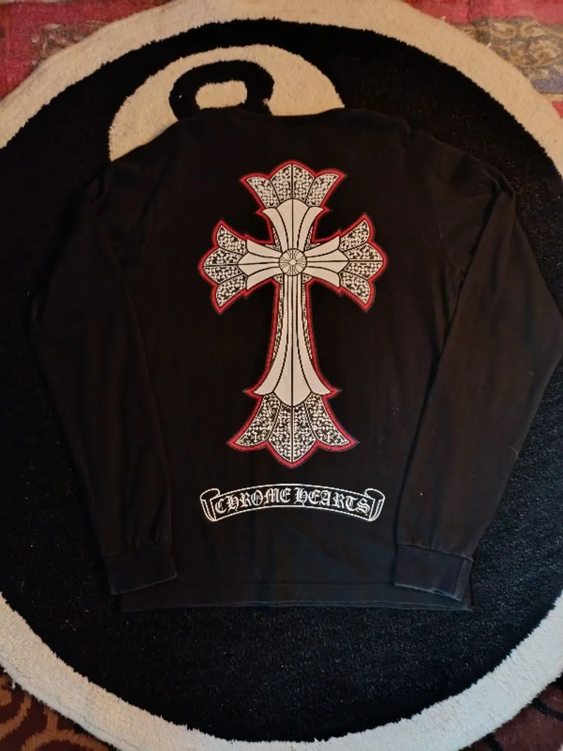 Longsleeve chrome hearts cross red photo 1