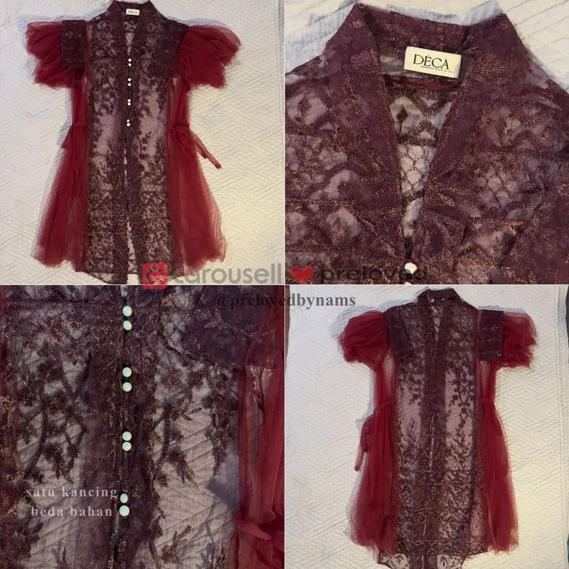 Deca Burgundy Outer Dress | Outer Kondangan photo 1