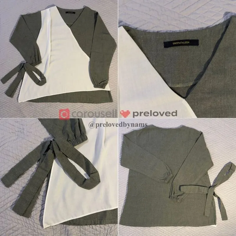Shopataleen Asymmetrical Dual Tone Blouse photo 1