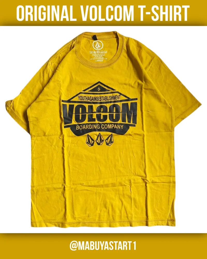 Volcom Sportswear Casual T-shirt Pria multicolor gold silver purple burgundy white green tan navy red pink brown khaki black orange gray cream blue yellow photo 1