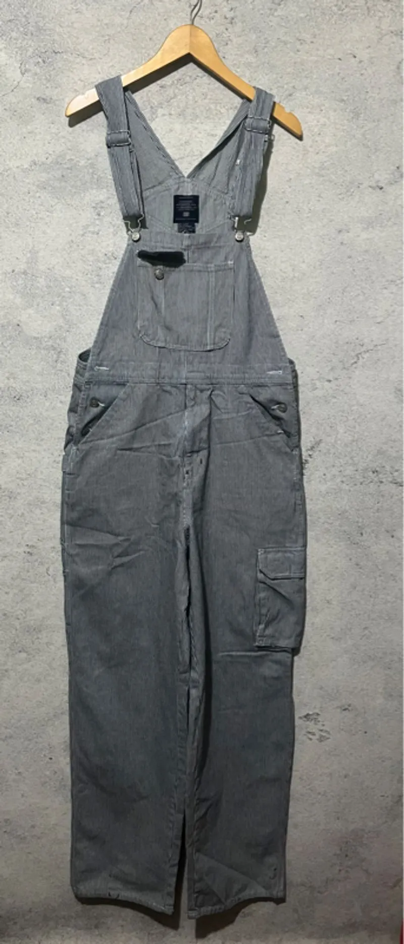 Overall  Vintage Faded Glory Motif hickory carpenter cargo , photo 1