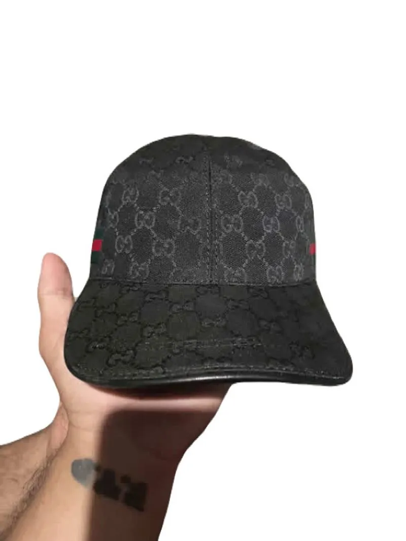 GUCCI GG CANVAS BASEBALL CAP BLACK AUTHENTIC photo 1