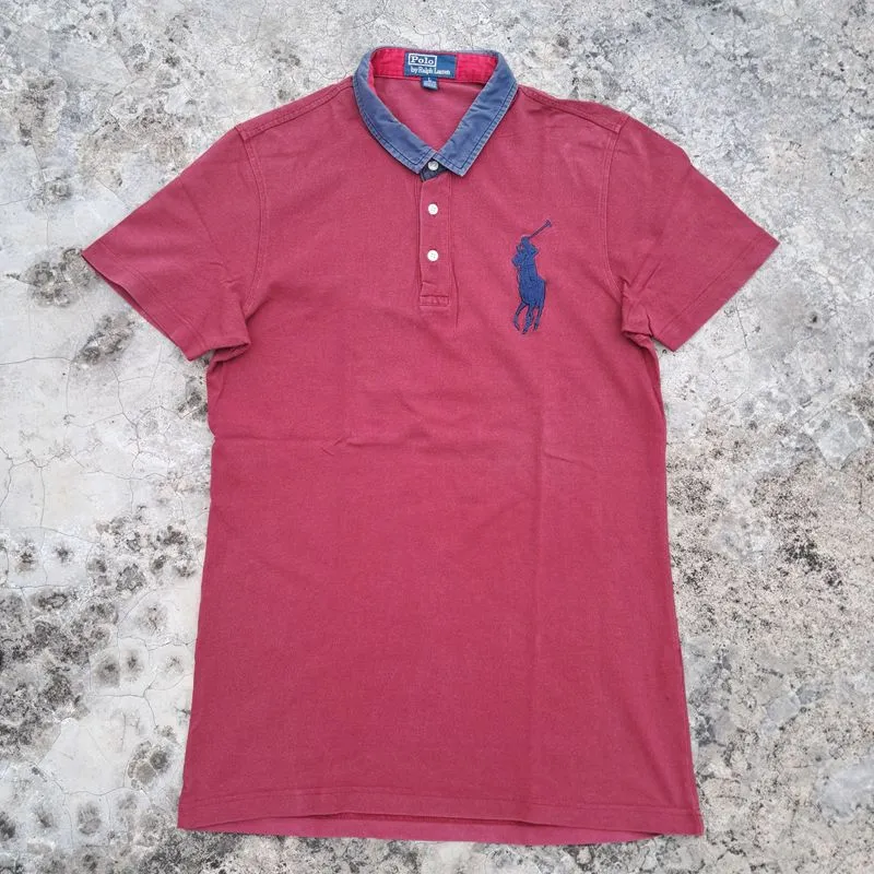 Polo Ralph Lauren Minimalist Polo shirt Pria burgundy photo 1