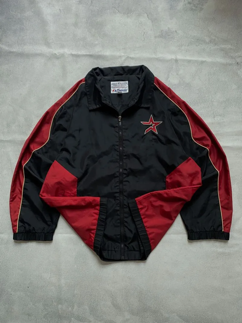 VINTAGE BOXY MAJESTIC X MLB ASTROS SINDBREAKER photo 1