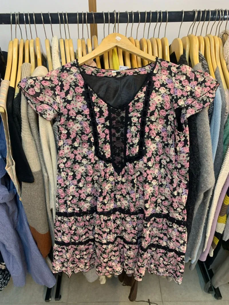 Y2K Dress Axes Femme Floral Print photo 1