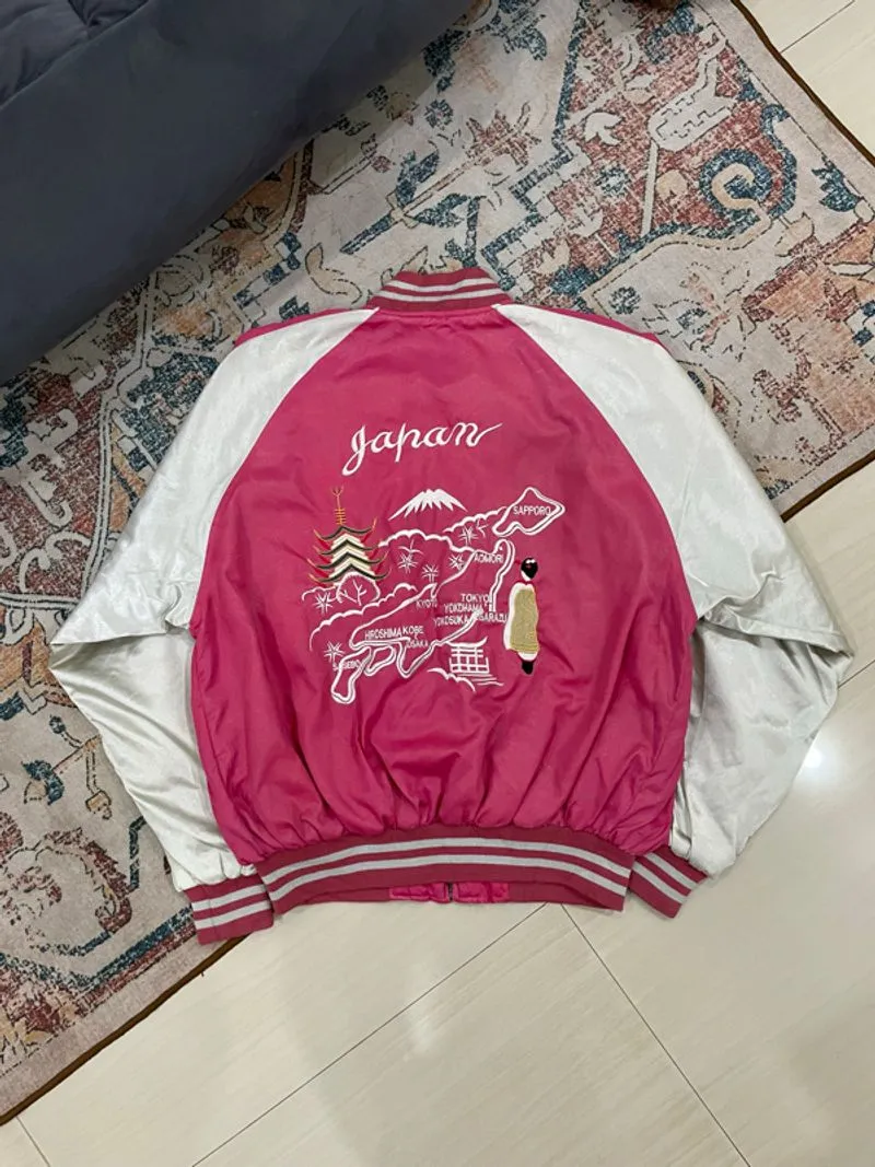 Sukajan Japan Souvenir Jacket pink photo 1