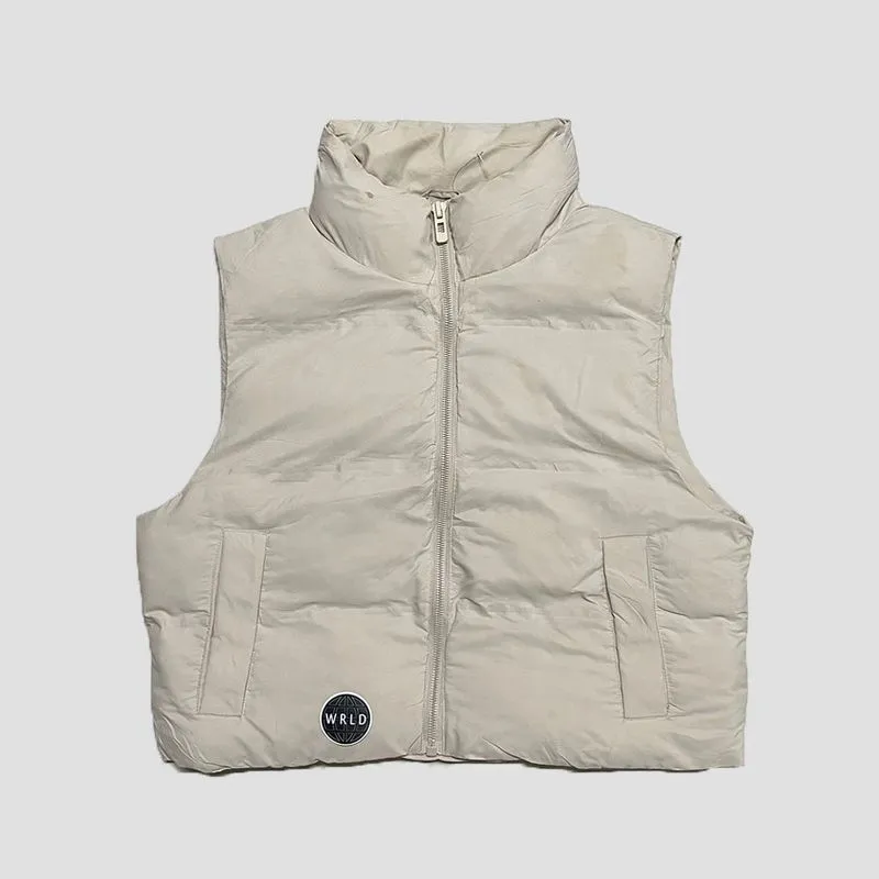 ZARA Streetwear Casual Vest Wanita cream photo 1