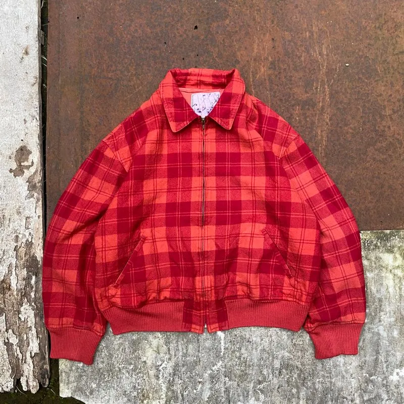 bomber plaid red photo 1