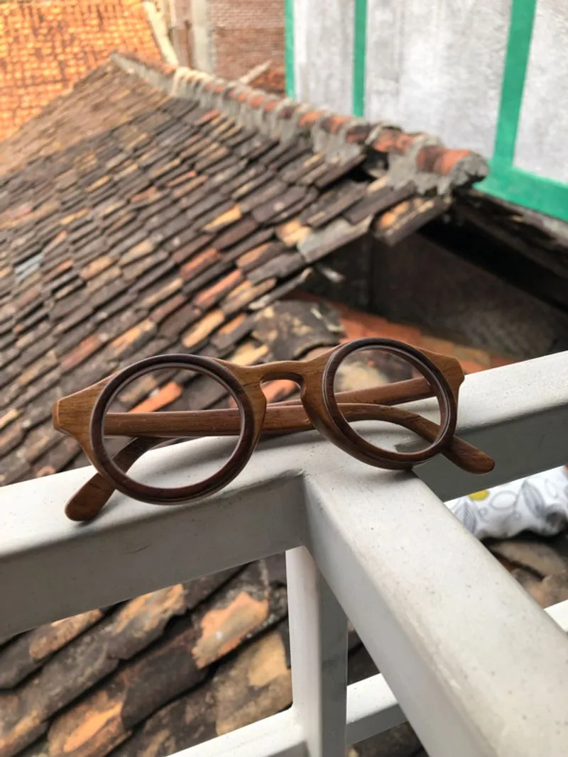 Kacamata kayu Bulat photo 1
