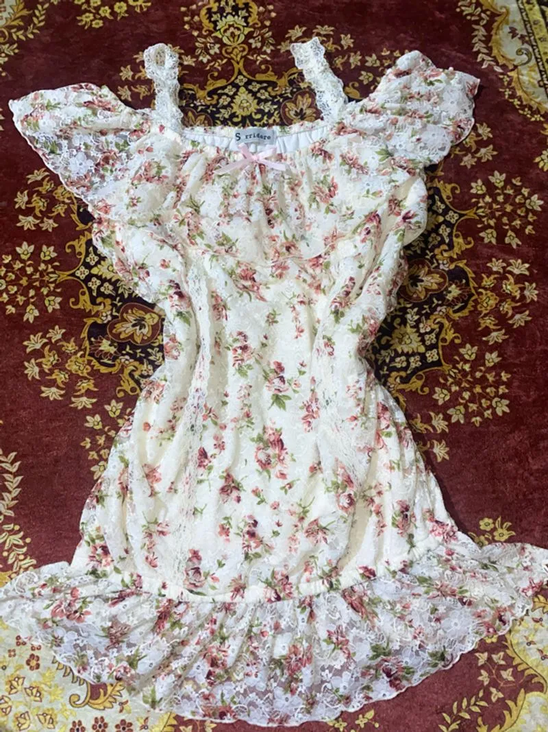 (Rare) sorridere Mididress sabrina fairy floral lace ribbon  photo 1