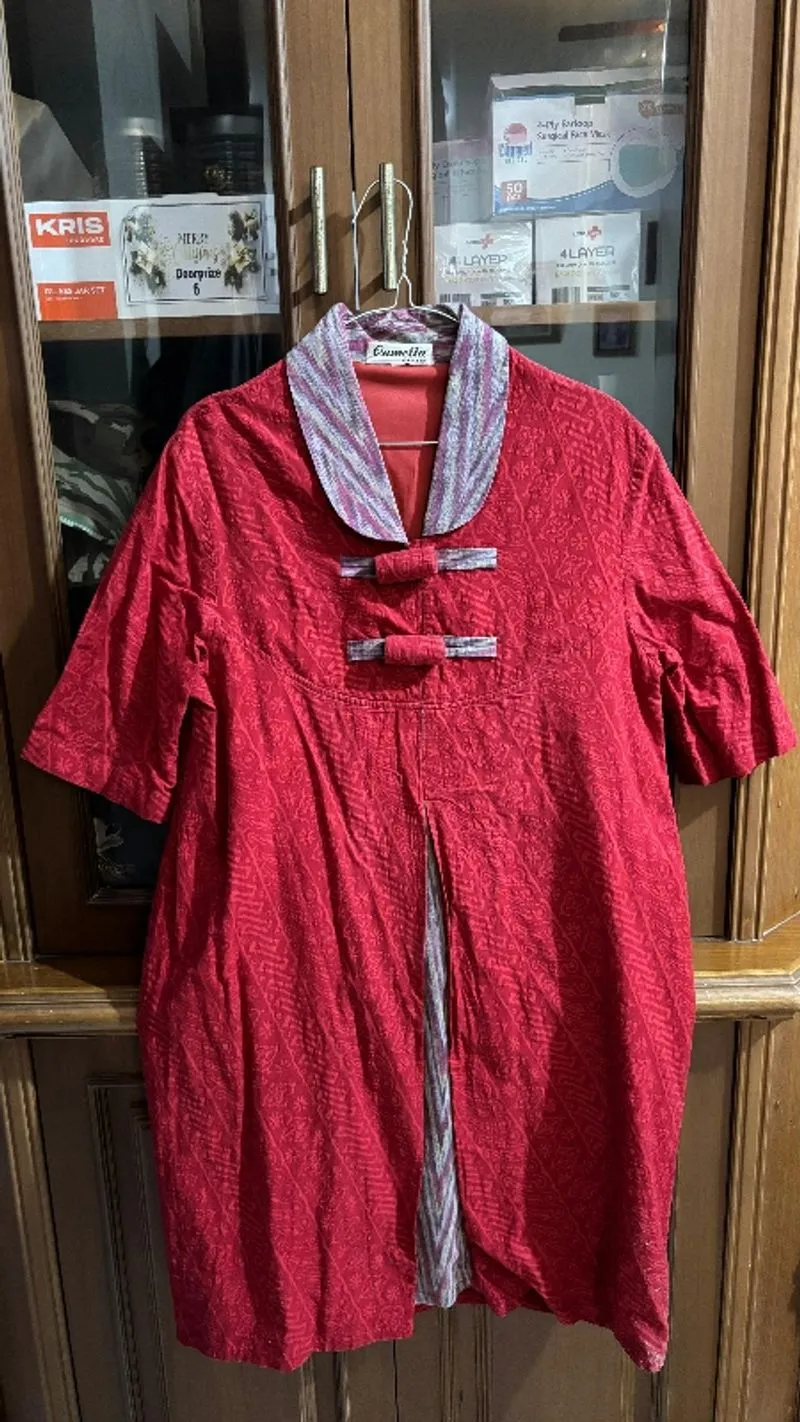 Blouse tunik batik merah photo 1