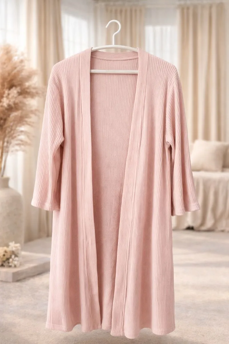 Long cardigan - dusty pink photo 1