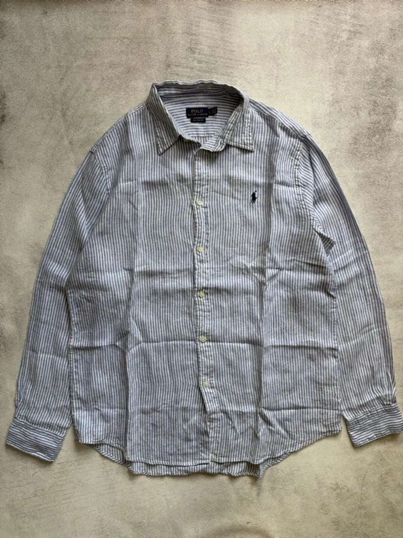 Polo ralph lauren blue stripe shirt photo 1