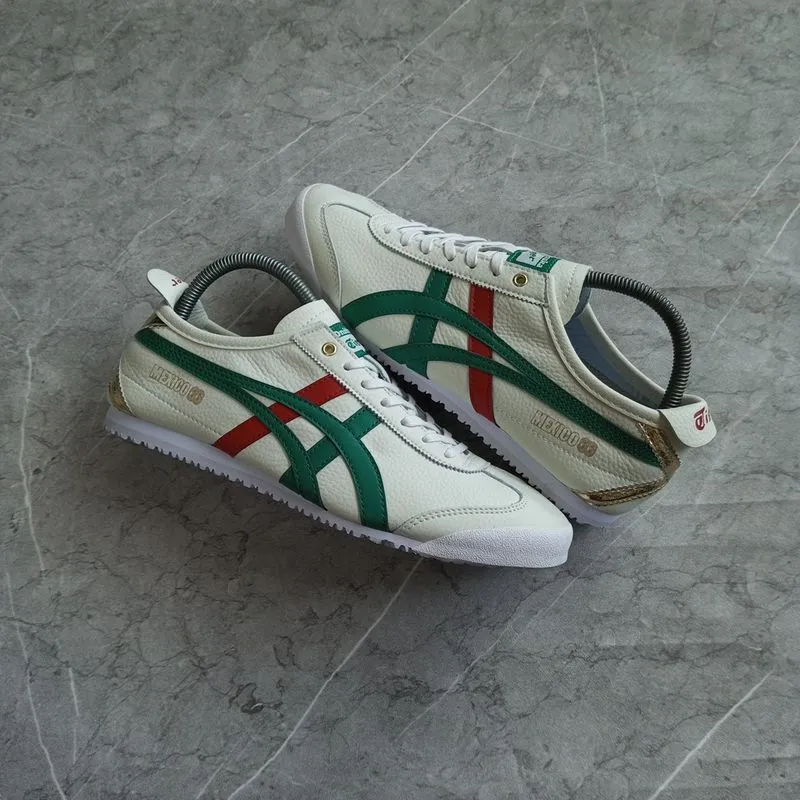 Onitsuka Tiger Casual Sneakers Pria white green photo 1