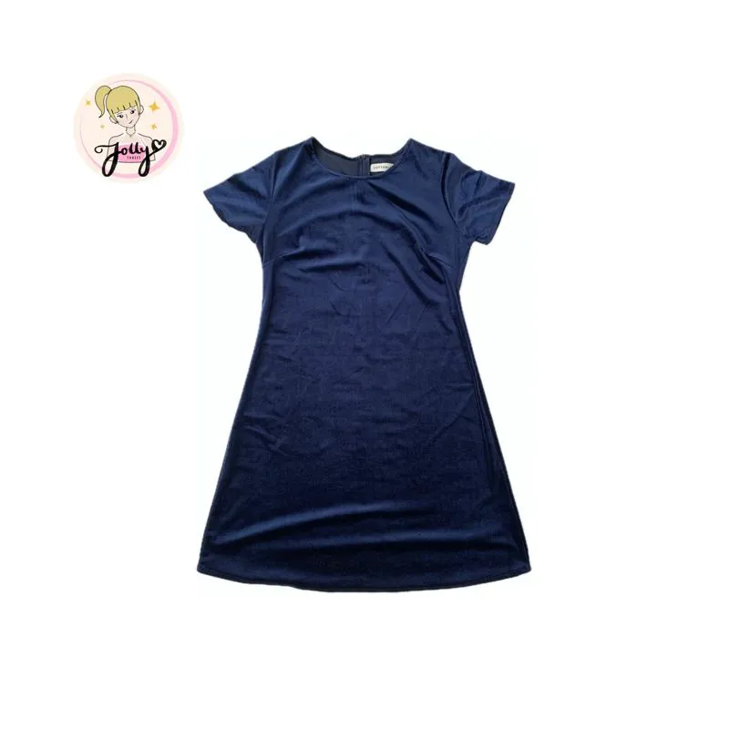 Mini dress velvet cottonink preloved be jollythrift photo 1