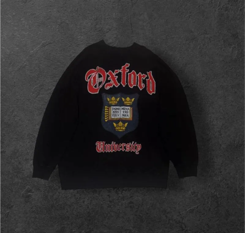Bershka x Oxford University Washed Crewneck Oversized photo 1