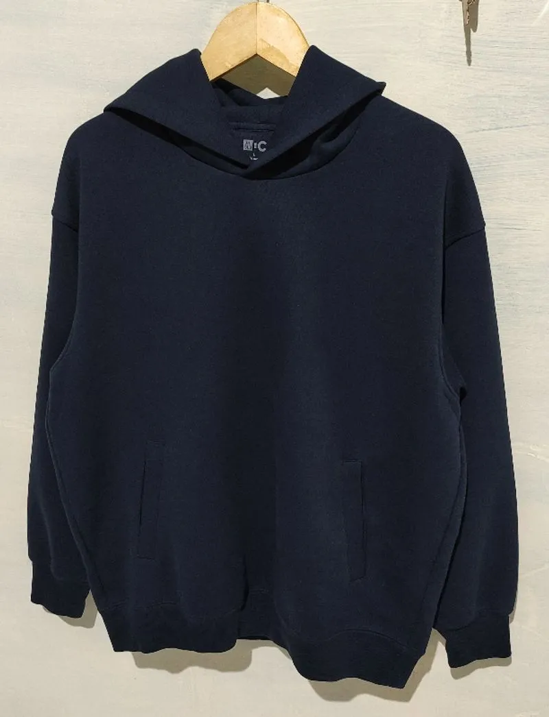 Hoodie Uniqlo C Sweat Oversized Pullover Hoodie Dark Navy L photo 1