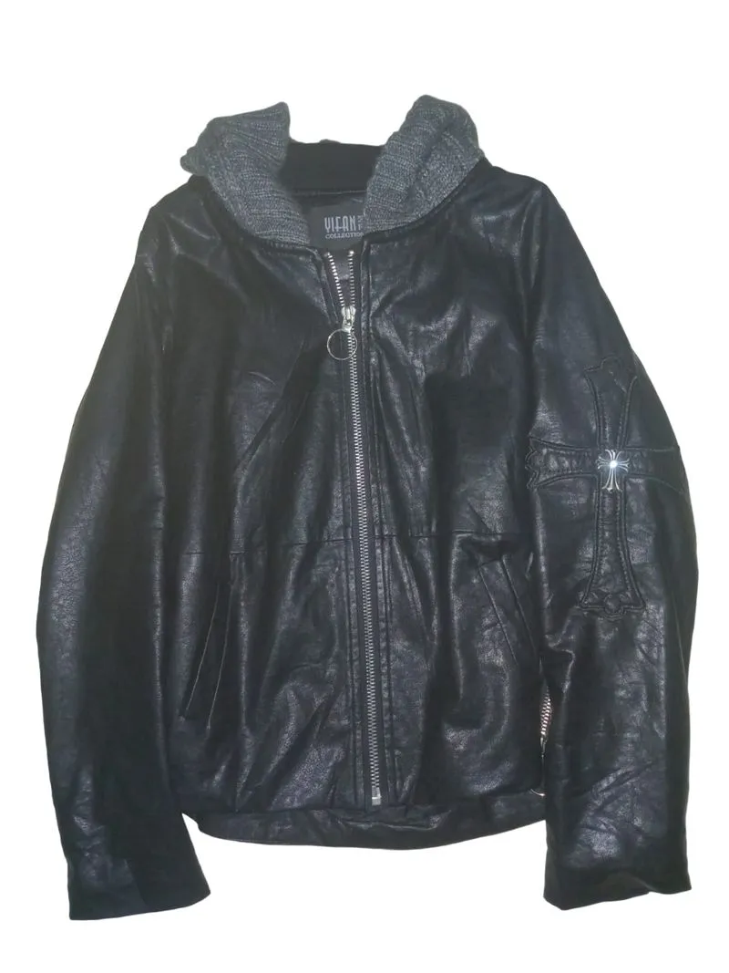 Chrome Hearts Grunge Goth Leather jacket Pria black gray photo 1